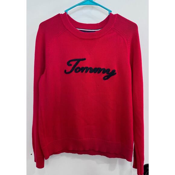 New w/Tags Tommy Hilfiger Red Sweater-Women's Small - Picture 1 of 6
